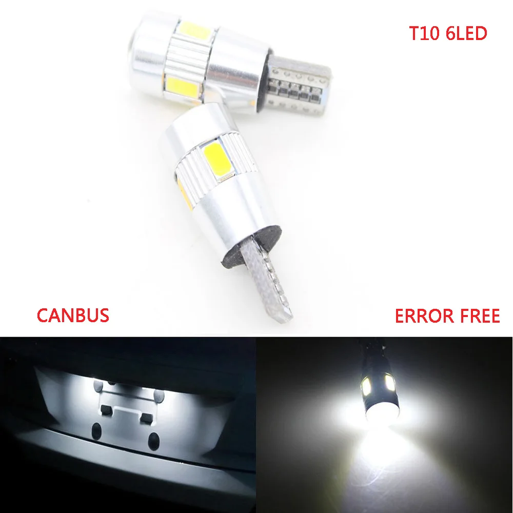 10X автомобиля T10 6 LED 5630 W5W просвет парковка Купол гирлянда Клин свет 5W5 горки