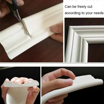 

3D Foam cotton waist line wall sticker baseboard border anti-collision kid's room Photo Frame home wall decorative lines 6*500cm