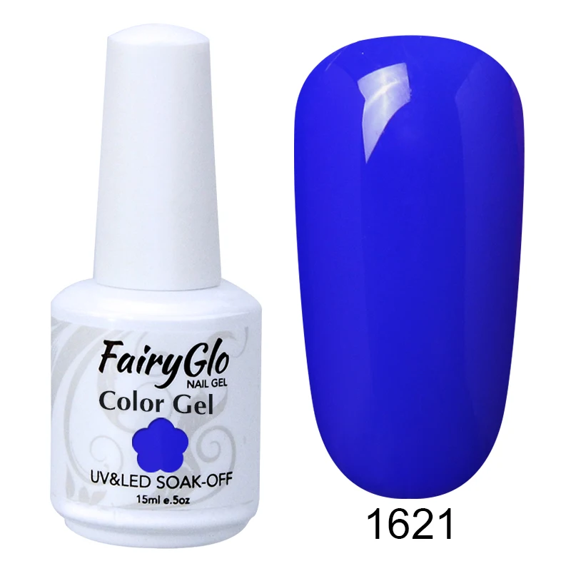 FairyGlo 15 мл белый флакон гель для ногтей УФ-гель для ногтей верхнее покрытие длинный последний Гибридный гель лак обычный лак для ногтей Lucky Enamal - Цвет: 1621