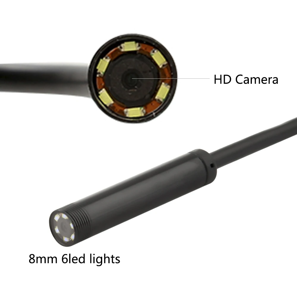8 мм 1/3/5 м жесткий эндоскоп Wi-Fi мини Android IOS Ipad эндоскопических исследований Камера Ip67 Водонепроницаемый эндоскоп Камера Android ПК