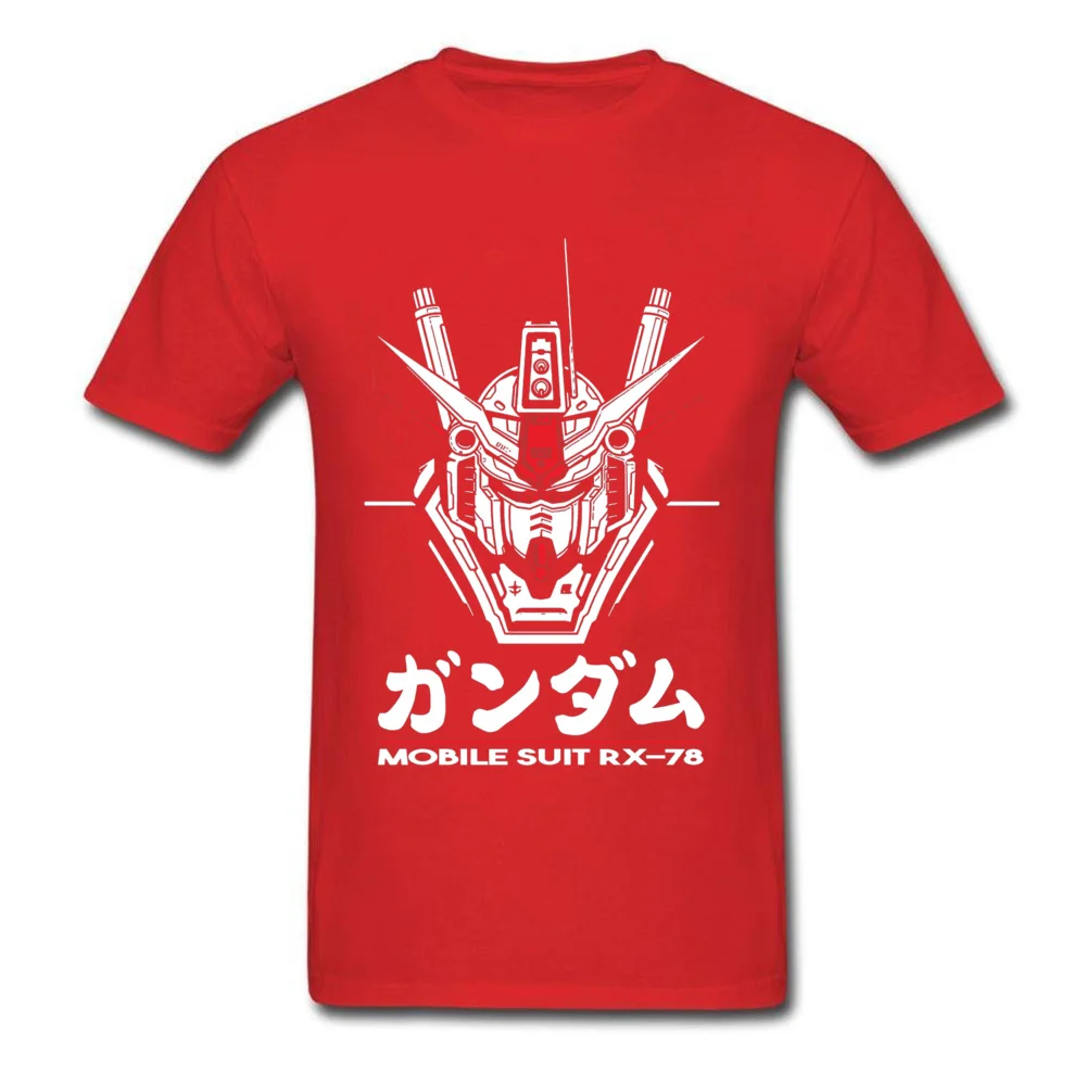 RX 78 Gundam футболки для мужчин отличная футболка мужская хлопковая черная футболка Gundam футболка Япония Harajuku уличная одежда Geek RX-78 костюм - Цвет: Red