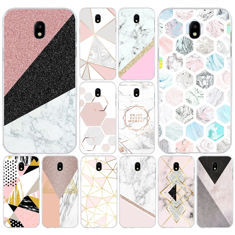 

67SD Funny Geometry Splice Soft Silicone Tpu Cover phone Case for Samsung j3 j5 j7 2015 2016 17 j2 prime j6 Plus 2018