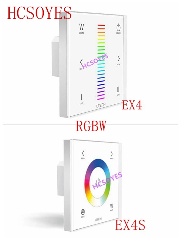 

LTECH EX4/EX4S RGBW touch panel DMX512 2.4GHz DMX512 Signal Synchronous control for rgbw led strip AC100V-240V touch panel