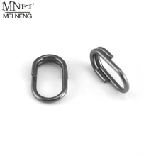 MNFT 200Pcs Stainless Steel Oval Split Rings for Lures Crank Hard Bait Fishing Ring Lead Clips