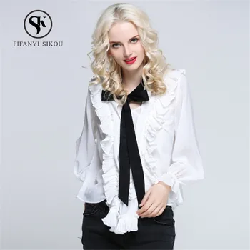 

Elegant Lady Shirts Fashion Butterfly Sleeve Ruched V-Neck Blouse women 2019 Spring Summer Casual Womens tops and blouses