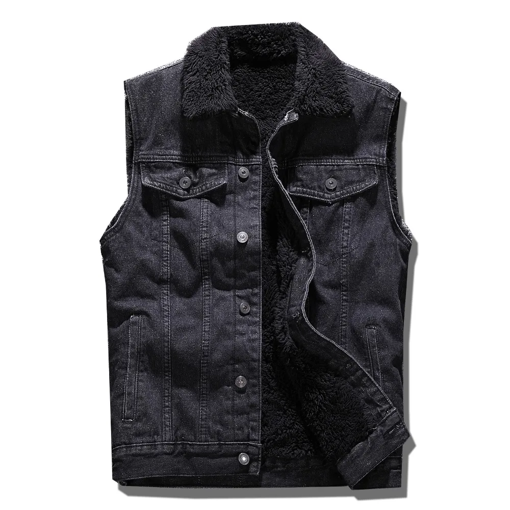 Denim jacket men Cotton Sleeveless Jeans jacket men Outerwear Coats Cowboy vest 2018 Autumn winter