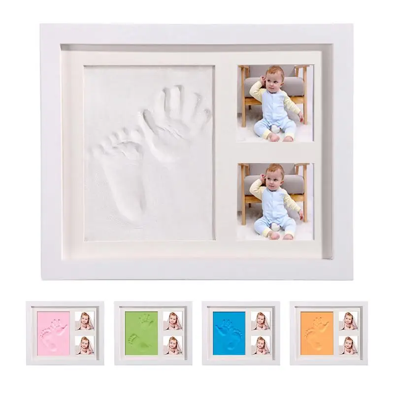 

Photo Frame Newly Born Baby Foot/Hand Print Cast Set Christening Gift Inks Fingerprints Inkpad New Arrival Hot Selling