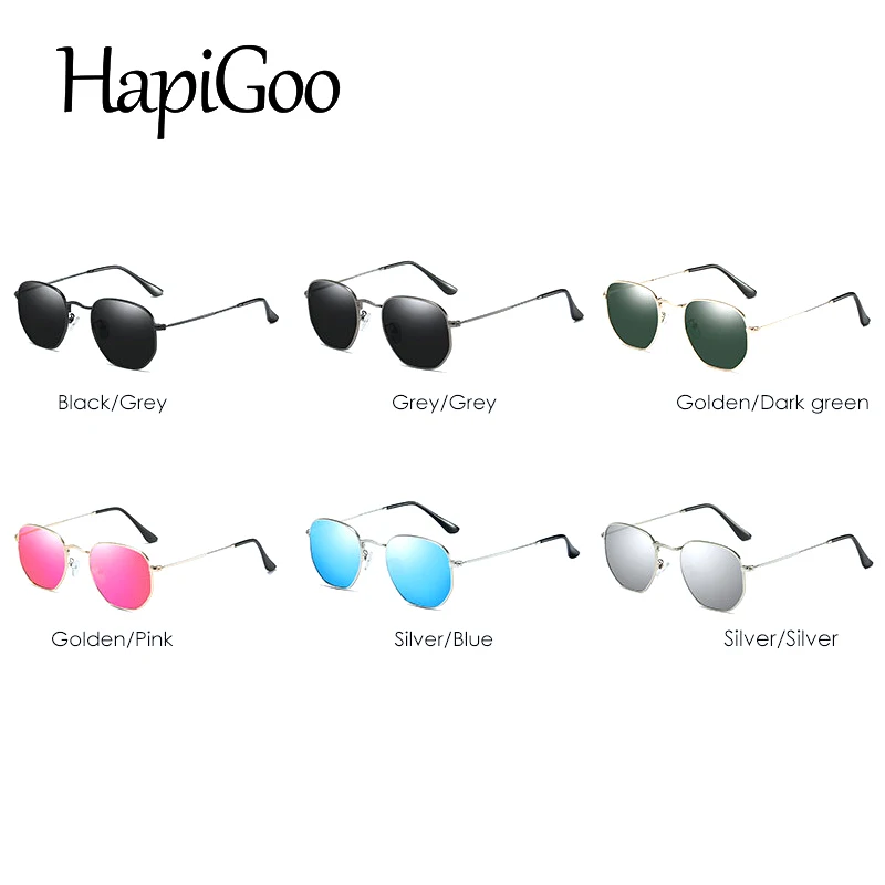 HAPIGOO Ретро шестигранной солнцезащитные очки Для мужчин поляризационные