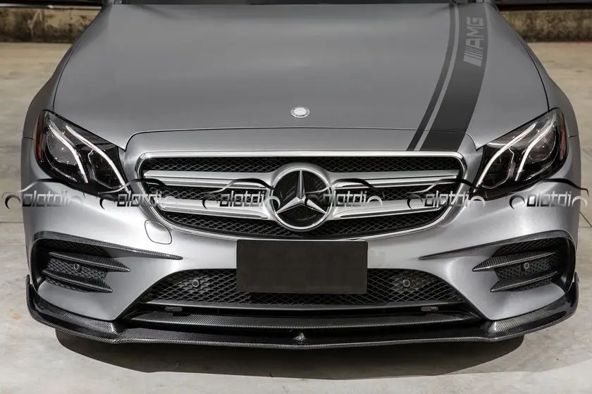 W213 передняя губа+ E43 обшивка сплиттеры FD Стиль Авто Стайлинг углеродное волокно передний бампер спойлер воздушный поток вентиляционное отверстие для Mercedes Benz W213