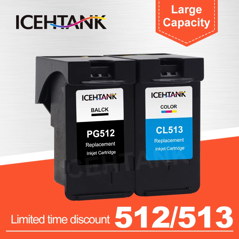 

ICEHTANK PG512 CL513 Compatible Ink Cartridge For Canon PG 512 CL513 PG-512 PIXMA MP240 MP250 MP270 MP230 Printer Cartridges