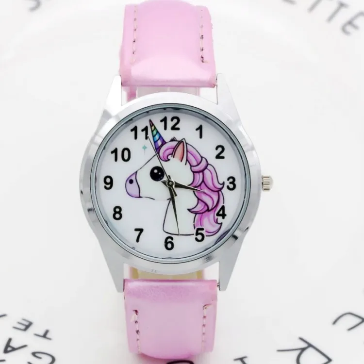 

Christmas Gift Cute Unicorn Girl's Boy's Children Watch SportS Jelly Leather Watch HOT Cartoon Watch New Fashion Kids Watch