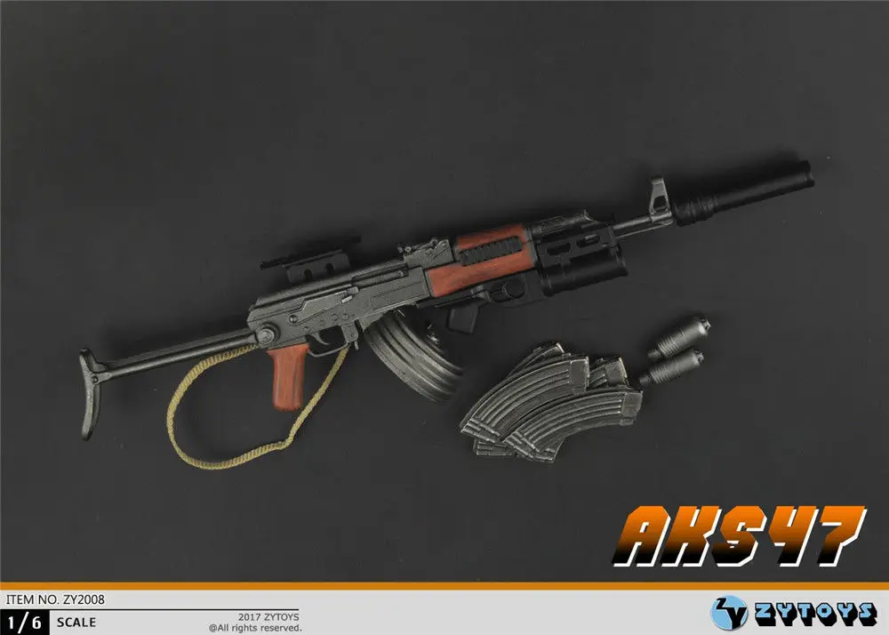 1:6 масштаб игрушки ZY2008 пластиковый пистолет Модель AKS47 игрушка 1/6 оружие Аксессуары W складной уход для 1" Экшн фигурки аксессуары