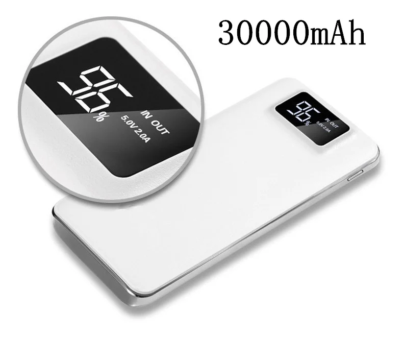 

2019 NEW Power Bank 30000mAh For Xiaomi Mi 2 USB PowerBank Portable Charger External Battery Poverbank For iPhone 7 6 5 4 X 8