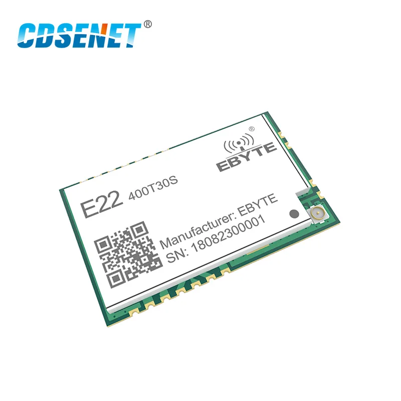 SX1268 LoRa 433 МГц 30dBm SMD UART беспроводной приемопередатчик E22-400T30S IPEX отверстие для штампа 1 Вт большой диапазон TCXO передатчик и приемник