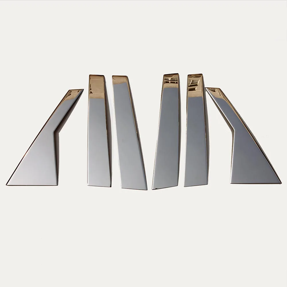 

KOUVI 6pcs Stainless Steel window trim pillar cover fit for Hyundai Grand SantaFe 2013 14 15 16 5 7seats