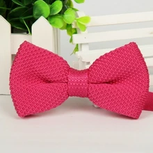 Мужской розовый вязаный галстук-бабочка классический двойной слой галстук-бабочка вязаный предварительно завязанный галстук жениха Свадебная вечеринка ZZBW018