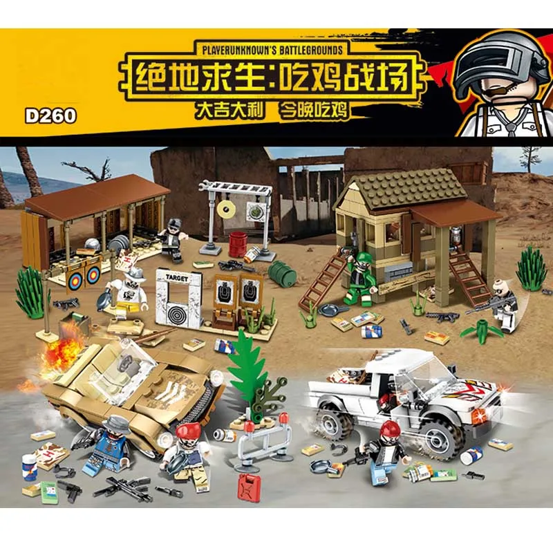 

NEW LegoINGlys MILITARY PUBG Game Chicken Dinner Bricks Army Weapons Soliders Gun SWAT Figures Building Blocks Toys Boys Gift