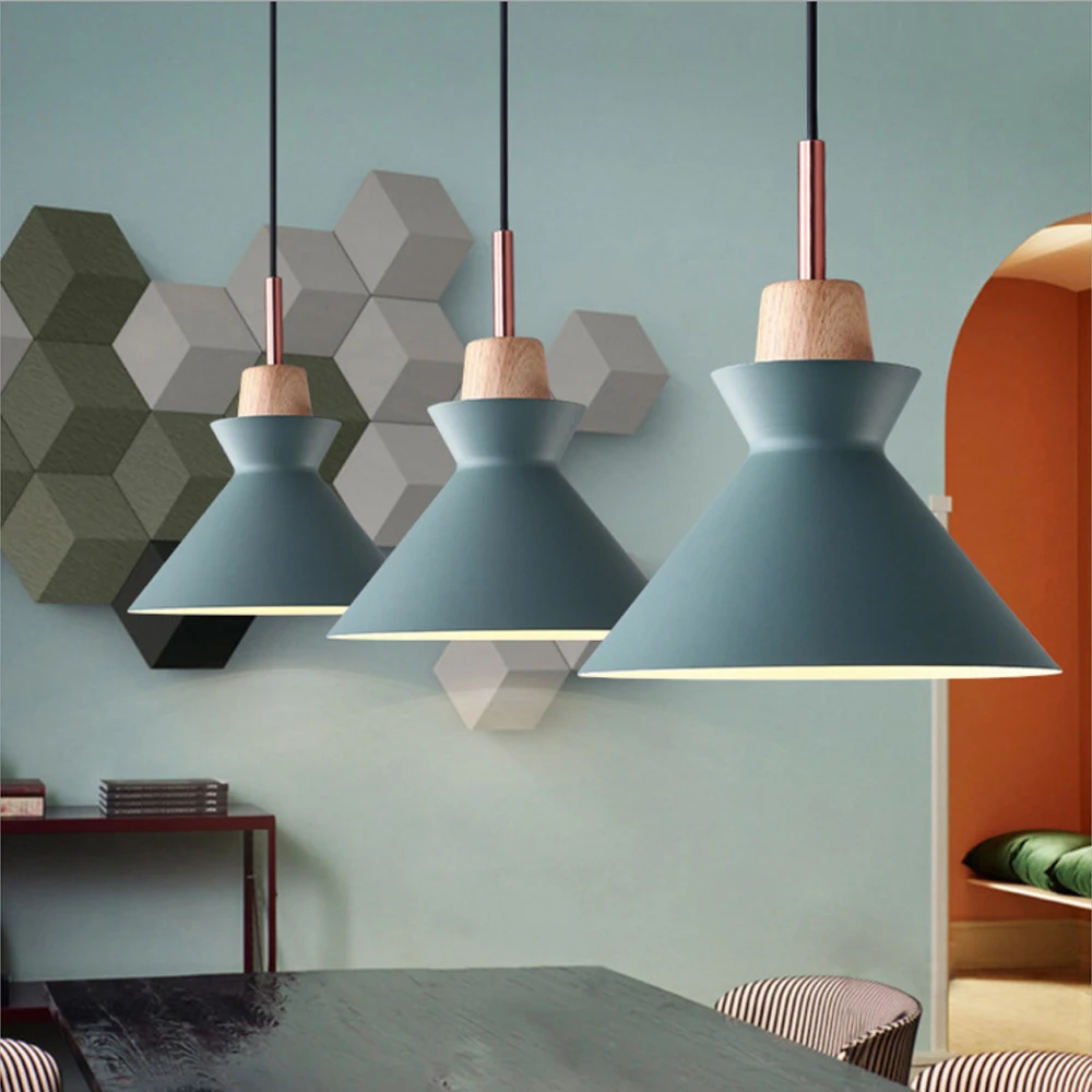 Деревянные проблесковые лампы подвесные светильники Para Sala De Jantar Lampara Colgante Dinette