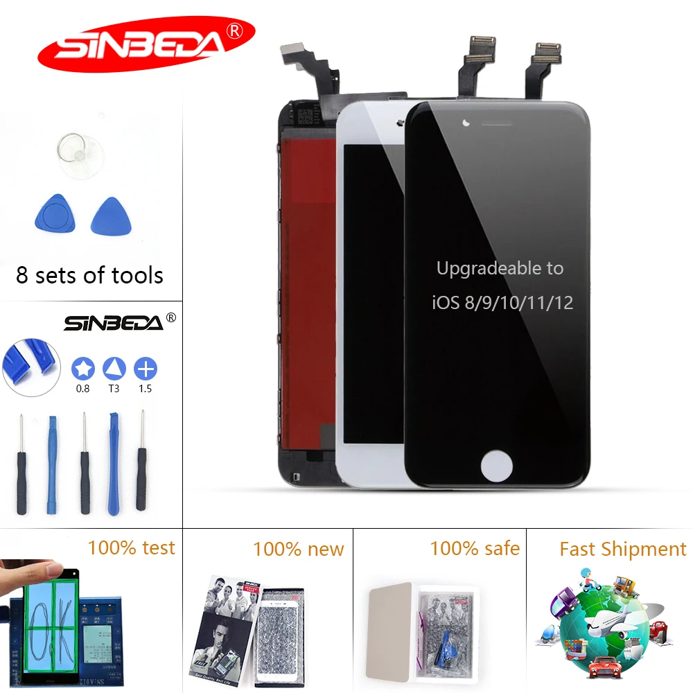 

Sinbeda 5 pcs/lot LCD For iPhone 6 S 6SPlus LCD Display Touch Screen Digitizer Assembly For iPhone 6 S Plus LCD