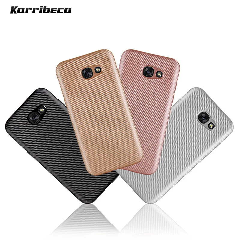 Carbon fiber silicone case samsung a3 2017 a7 2017 (1)