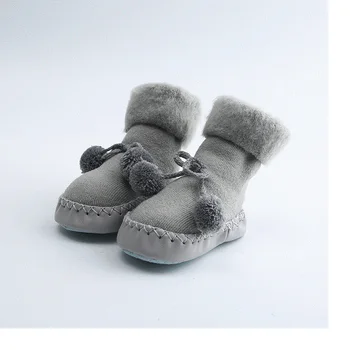 

2019 Baby Anti Slip Socks Learning To Walk Cotton Baby Socks Infant First Walkers Toddler Indoor Floor Shoes Warm Fluff Socks