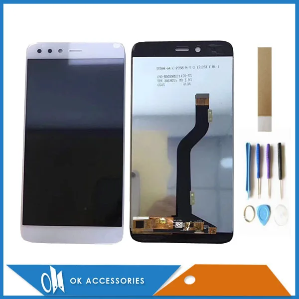 

Black White Color For Infinix Zaro 5 X603 LCD Screen Display With Touch Screen Digitizer Assembly Replacement With Tools Tape