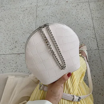 

New Pu Leather Handbag Chain Women Shell Shoulder Bag Luxury Brand Stone Pattern Messenger bags Famous Designer Crossbody bag