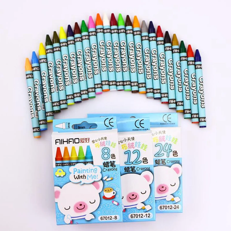 Креативные Мультяшные нетоксичные карандаши для рисования маслом, пастельные карандаши для детей, студентов(случайный цвет упаковки