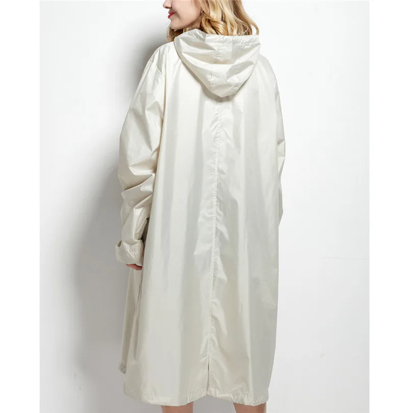 New Fashion Women Rain Solid Jacket Outdoor Waterproof hooded Coat windbreaker Windproof Coat Outwear Raincoat poncho #E15 (38)