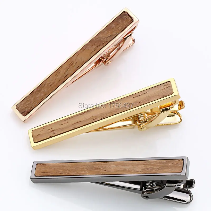 2016 New High quality Tie Bar Wood For Men s Tie clips High grade hedgehog sandalwood