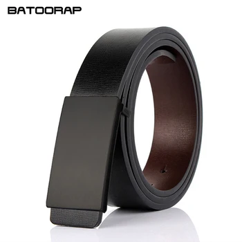 

Designer genuine leather Mens Luxury Belt Slide Buckle High-grade Men's Solid Belt Men Tablet Leather Buckle Leisure Belt
