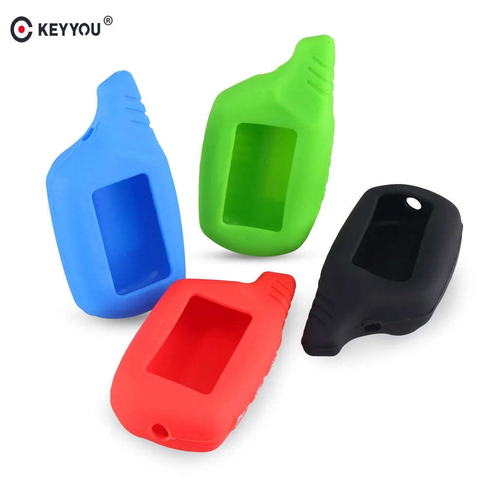 

KEYYOU Key Cover B9/B6 Silicone Case Cover for Starline B91/B61/A91/A61 V7 KGB FX-5 Jaguar LCD Keychain Car Remote 2 Way Alarm