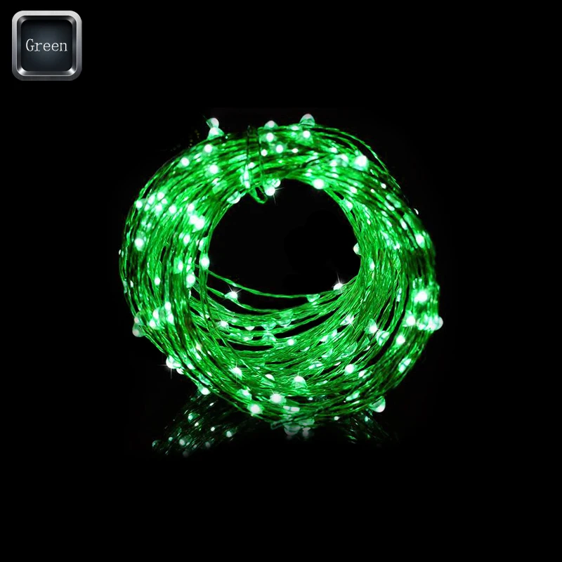 1/2/3 м CR2032 Батарея приведенный в действие мини светодиодный Медный провод Фея гирлянды светодиодные лампы гирлянды для рождественское свадебное украшение дома вечерние украшения - Испускаемый цвет: Green