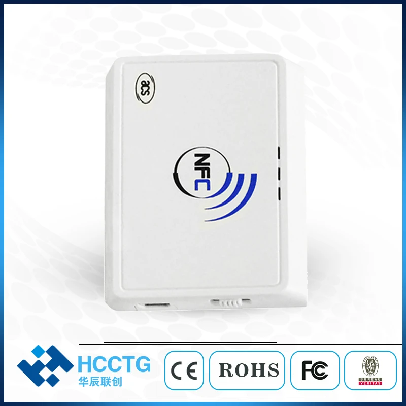 Портативный USB Смарт бесконтактный 13 56 МГц NFC считыватель Bluetooth Android RFID Мобильный