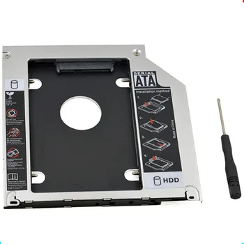 

Aluminum SATA III 2nd HDD Caddy with Dual LED Color for 2.5 inch SSD HDD Case Enclosure for Macbook Pro Air SuperDrive Optibay