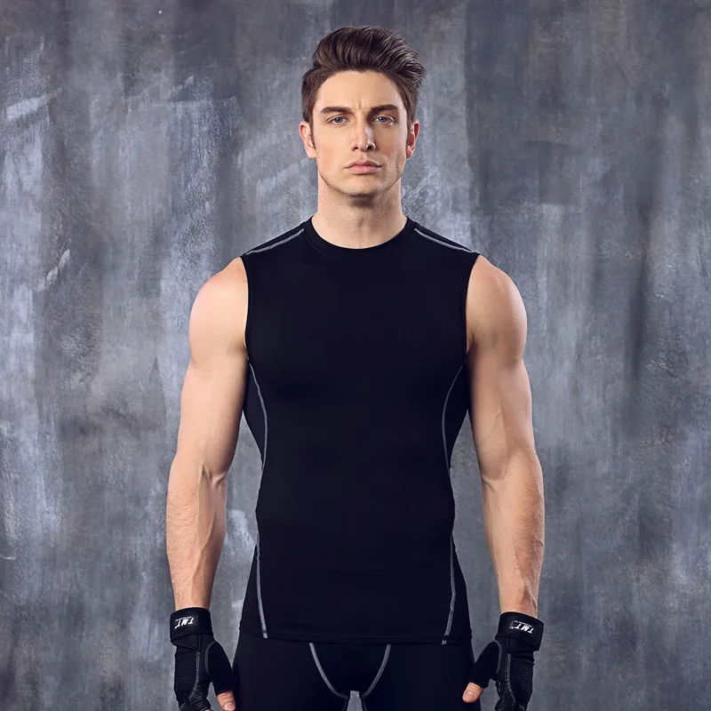 Men Sleeveless Shirt For Crossfit Fitness Clothing For Men Compression