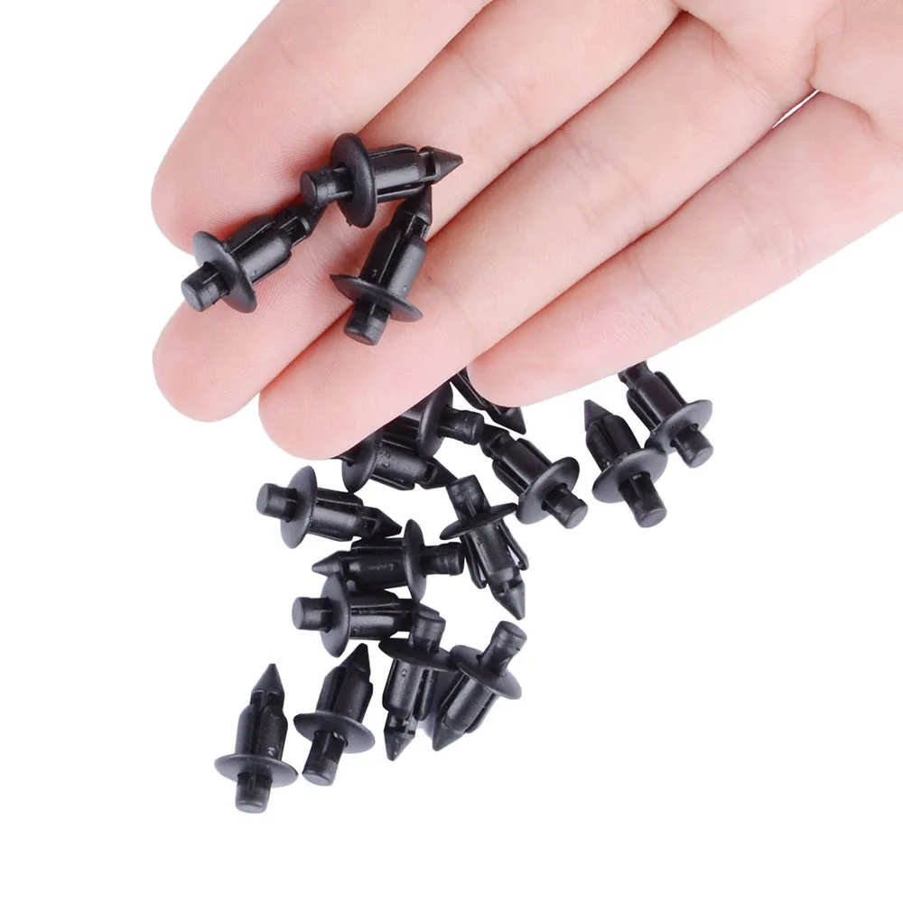 

50Pcs Auto Bumper Fastener Hole Rivet Retainer Push Cover Fender Car Door Trim Panel Clip Car Fixed Rivet Retainer Fender Bumper