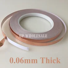 2 рулона 7 мм* 30 м клейкая медная фольга лента, одна сторона липкая проводящая медная фольга полоса для защиты от электромагнитных помех, витражные работы