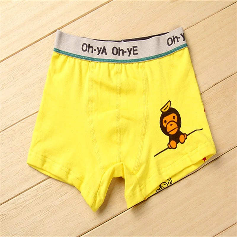1 11Years Lovely Cartoon Monkey Baby Boys Panties Breathable Kids Shorts Briefs Toddler Elastic