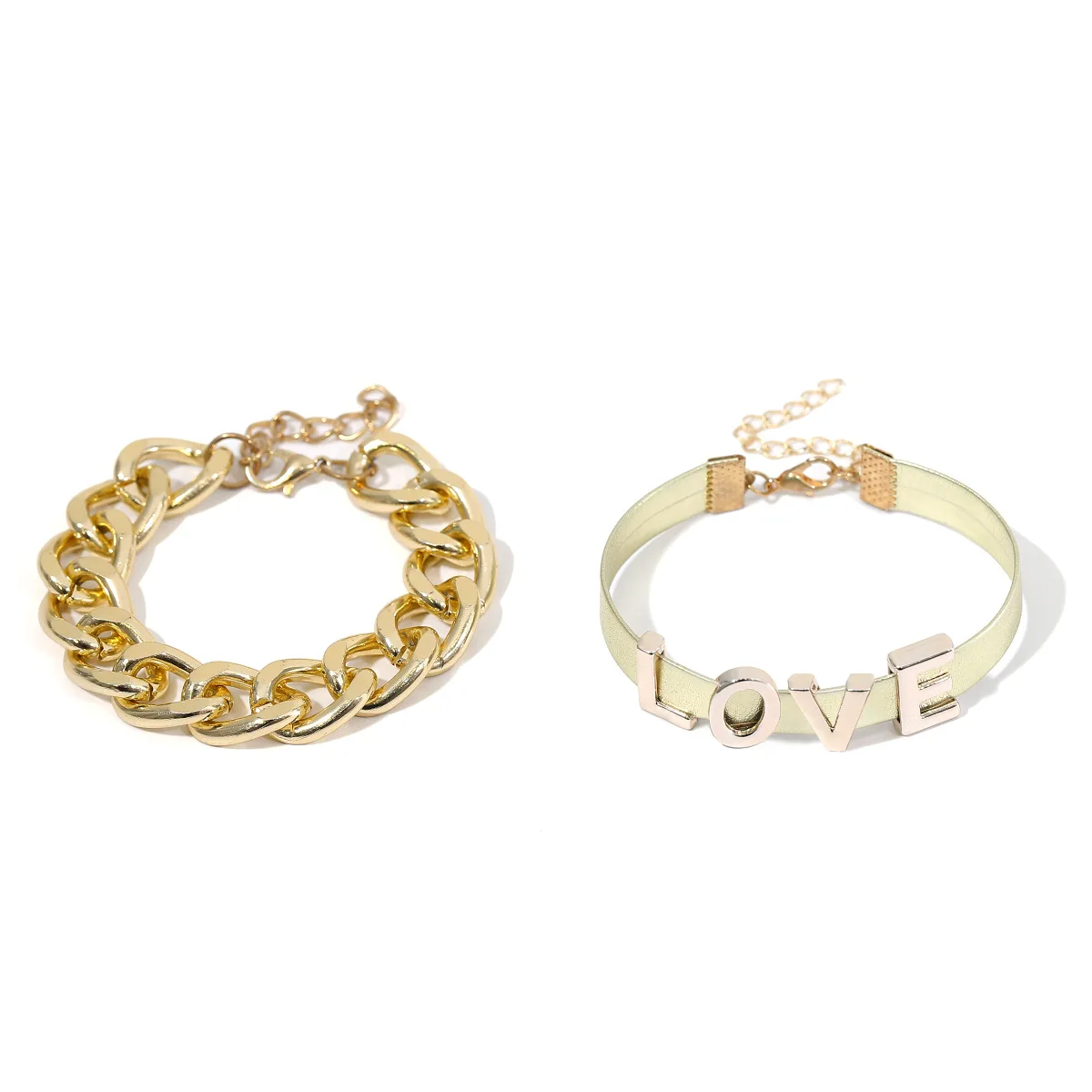 KingDeng браслет с подвесками золотые браслеты для женщин модные буквы любовь панк Серебро Алюминий трендовые ретро классические ювелирные изделия