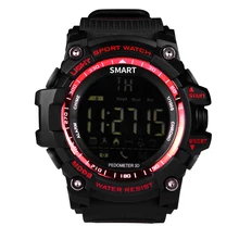 EX16WATCH Sport Smart Watch Pedometer Stopwatch 5ATM Waterproof Smartwatch Call Message Reminder Wristwatch for Android IOS