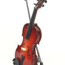 Мини Скрипки модель украшения Альты модель маятника подарок на день рождения Реквизит Скрипки коробка лук аксессуары