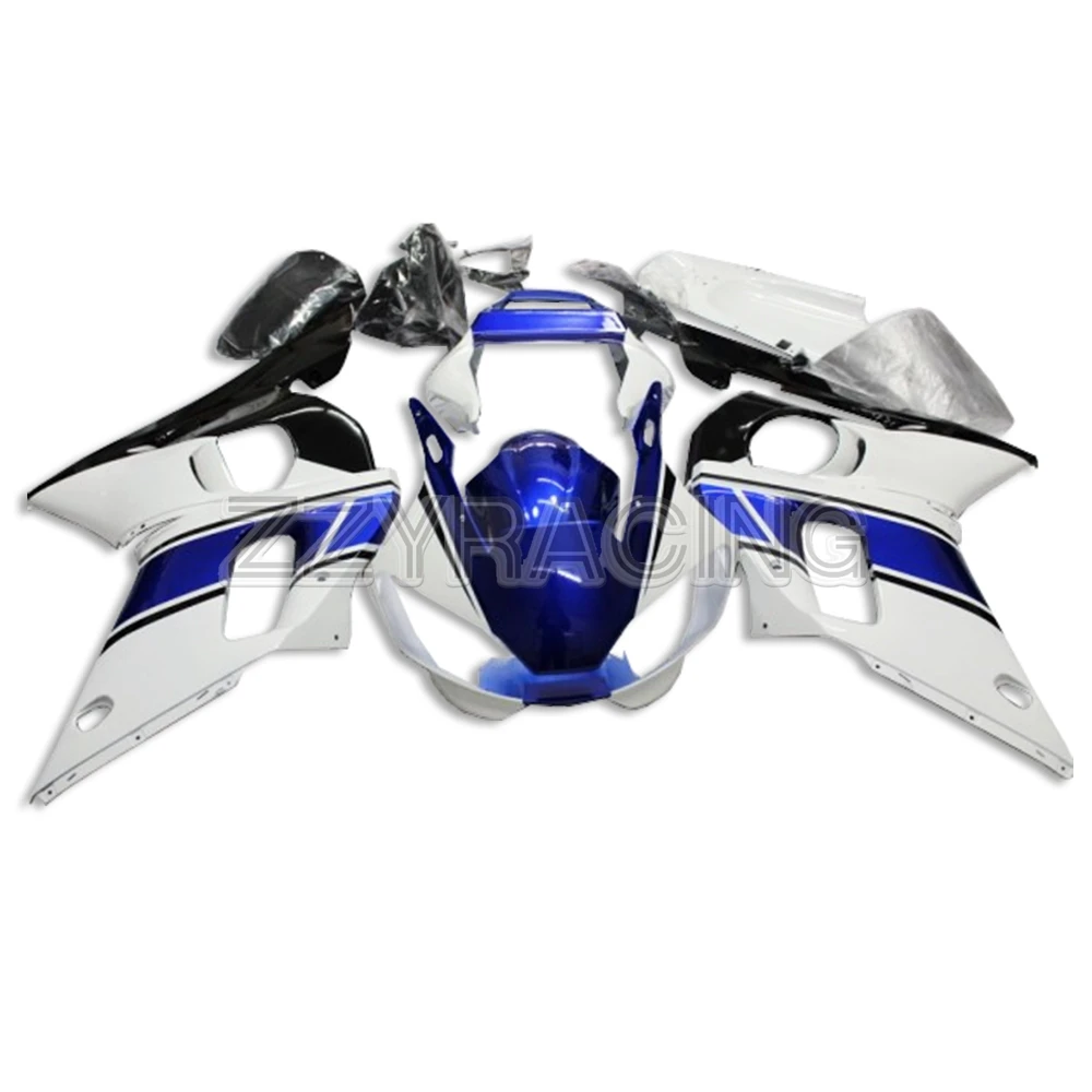 

Injection Fairings for Yamaha R6 1998 - 2002 99 00 01 Complete Panels Kit 1999 2000 2001 ABS Plastic Body Work Blue White Cowls