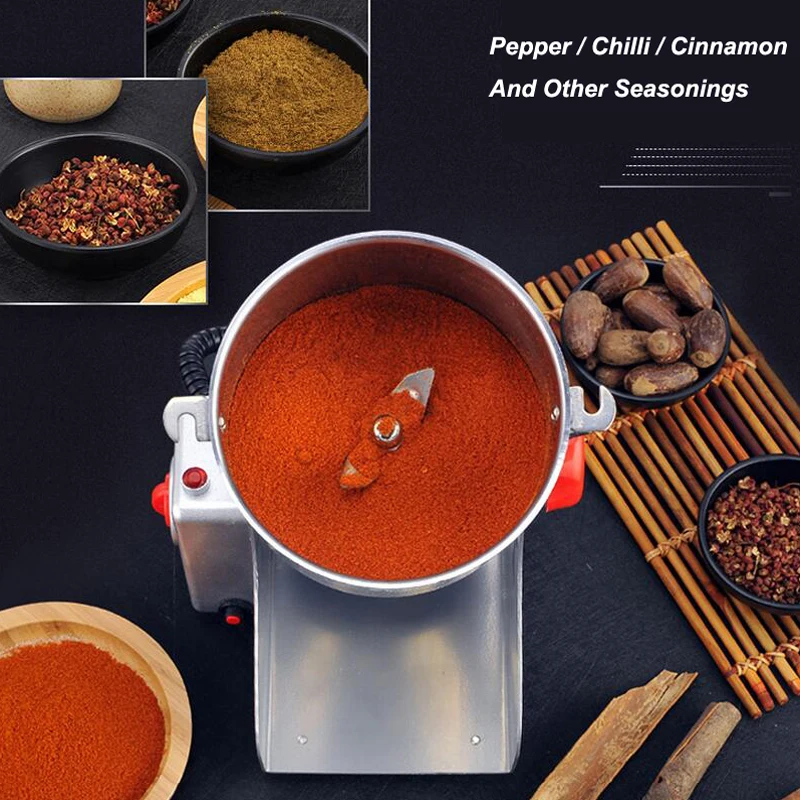 Online 700g Körner Gewürze Hebals Getreide Kaffee Trocken Fleischwolf Mühle Schleifen Maschine gristmill hause medizin mehl pulver brecher