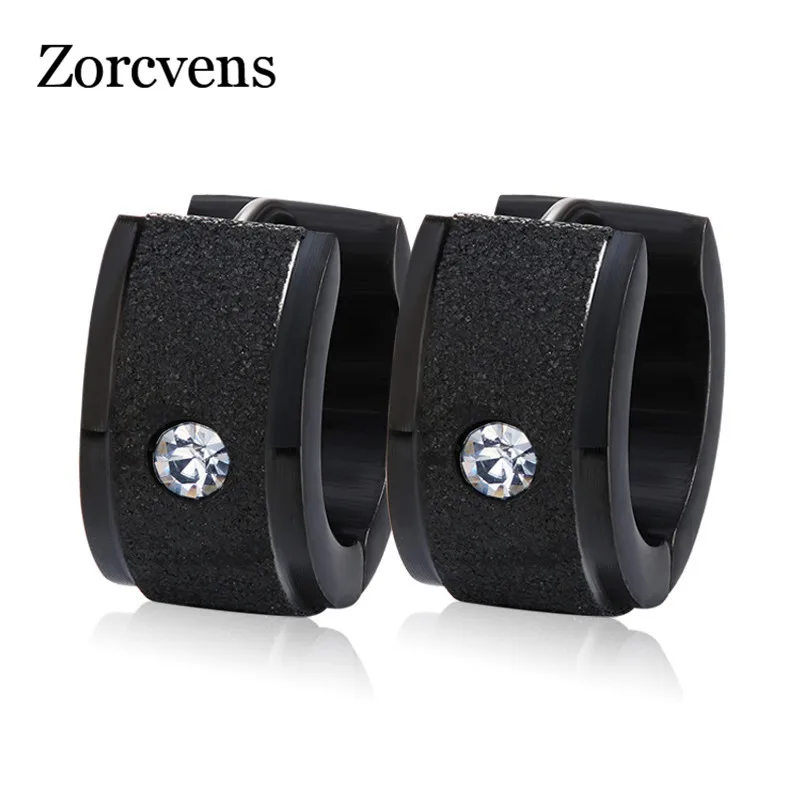 ZORCVENS, женские серьги-кольца без содержания свинца и никеля,, новейший дизайн, ювелирные изделия из нержавеющей стали с блестящими кристаллами