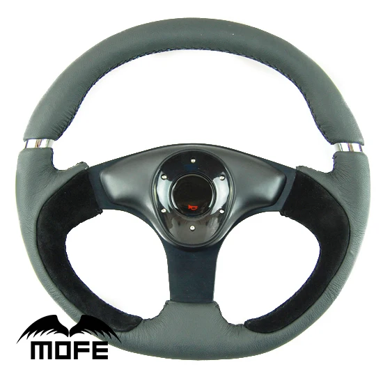 

SPECIAL OFFER Original Logo 350mm 14 inch Suede Leather Sport Steering Wheel for Racing Auto Car