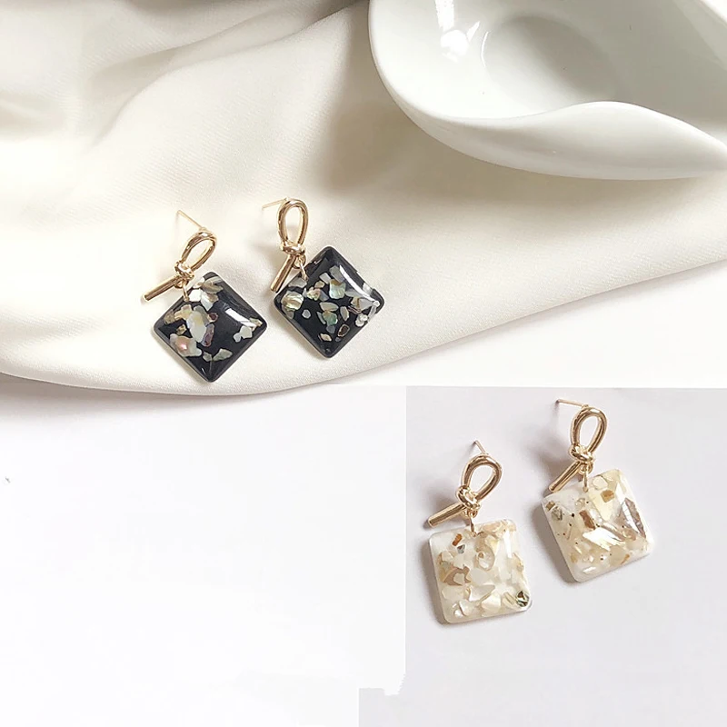 

BELLAHYDIARY Delicate Korean Acrylic Drop Earrings 2019 For Women Jewellery Dinner Wedding Acetate Dangle Earings Pendientes 066