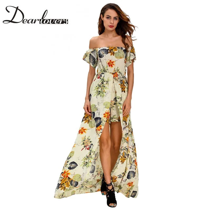 Maxi Dress Floral Slit Romper Long Dress JKP062 HTB12lCgNFXXXXb8XVXXq6xXFXXXf - Maxi Dress Floral Slit Romper Long Dress JKP062