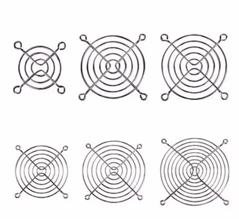 10 шт. серебристо-металлической проволоки палец охранник для Процессор вентилятор постоянного тока решетка протектор Никель покрытием