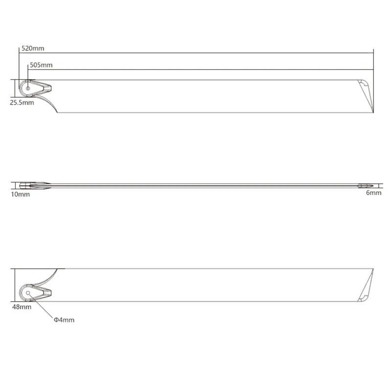 Новое поступление ALZRC лезвия из углеродного волокна 505 мм Стандартный CFB-SD-505 для SAB 500 аксессуары для радиоуправляемых вертолетов Асса